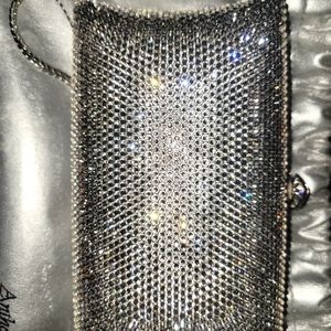 ANTHONY DAVID RHINESTONE/CRYSTAL LOOKING EVENING HANDBAG